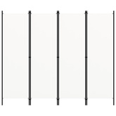 Parawan 4-panelowy, biały, 200 x 180 cm