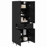 Highboard 2 szt. Czarny dąb 69,5 x 34 x 180 cm