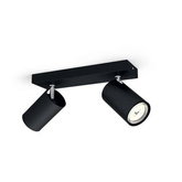 Reflektor natynkowy podwójny Philips myLiving KOSIPO, 2 x GU10, czarny, 5059230PN
