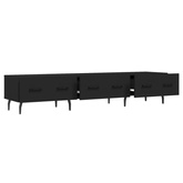 vidaXL Szafka pod TV, czarna, 150x36x30 cm, materiał drewnopochodny wariant 6