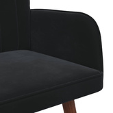 Sofa dwuosobowa Czarny 115 x 61 x 87 cm Welur
