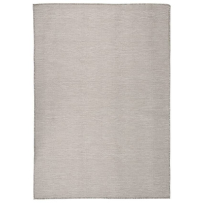 vidaXL Dywan zewnętrzny o płaskim splocie, 140x200 cm, taupe