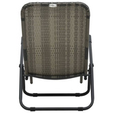 vidaXL Składany leżak, polirattan, szary