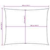Żagiel ogrodowy, tkanina Oxford, prostokątny, 2x3 m, biały