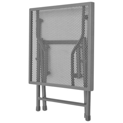 vidaXL Leżaki ze stolikiem, 2 szt., stal, antracytowe