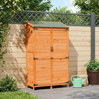 Shed ogrodowy brązowy 106,5 x 56 x 176 cm Drewno Świerkowe