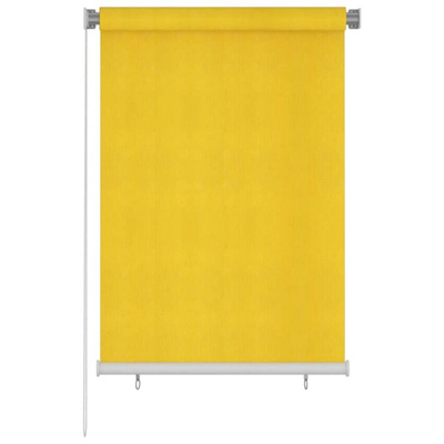 vidaXL Roleta zewnętrzna, 100x140 cm, żółta, HDPE