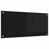 Panel kuchenny Czarny 90 x 40 cm szkło hartowane