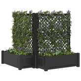 Duża doniczka z trelą 2 pcs antracytowy 143 x 143 x 133,5 cm PP