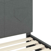 Łóżko Dziecięce z Ramą i Zagłówkiem Ciemnoszary 90 x 190 cm