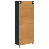 Highboard Czarny Dąb 69,5 x 34 x 180 cm Drewno inżynieryjne