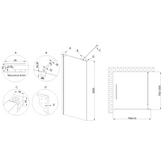 Kabina walk-in ii 80x200cm transp 8mm shiny-glass chrom AK-32-182-S Invena