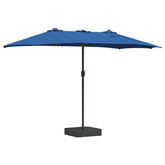 Parasolka ogrodowa 385 x 209 x 244 cm Poliester Niebieski azur