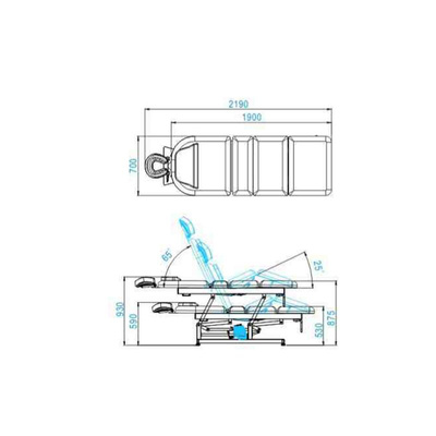 Leżanka elektr. do masażu Azzurro 693A 1 siln. biała 111340