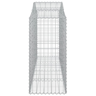 Kosze gabionowe, 6 szt, 200x50x120/140 cm, galwanizowane żelazo