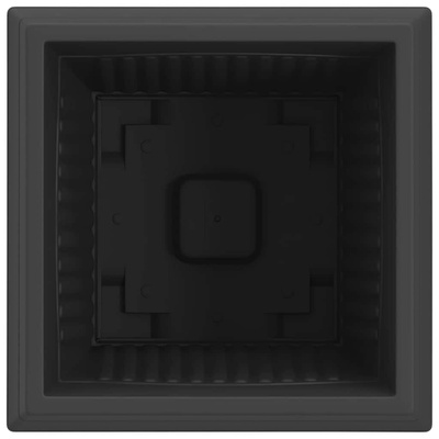 Kwadratowa doniczka na kwiaty 24 pcs Czarny 43 x 43 x 33,5 cm