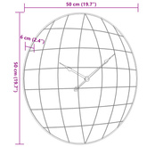 Zegar ścienny, żółto-czarny, ?50 cm, materiał drewnopochodny