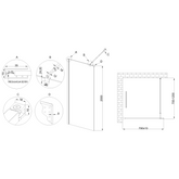 Kabina walk-in ii 80x200cm transp 8mm shiny-glass chrom AK-32-182-S Invena