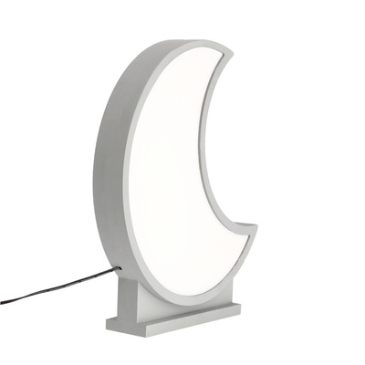 moon lampa stołowa dla dziecka led iq kids szary