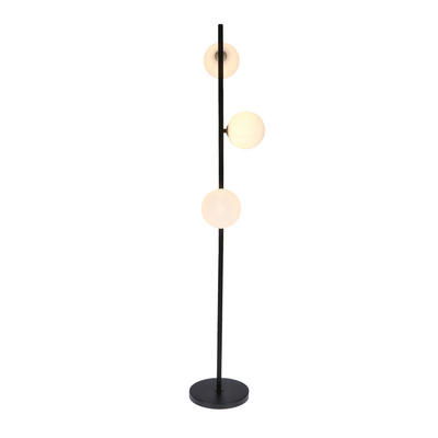 Lampa podłogowa czarny + złoty Kama 53-01238