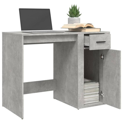 vidaXL Biurko, szarość betonu, 100x49x75 cm, materiał drewnopochodny