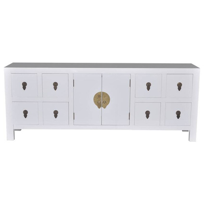 vidaXL Szafka pod TV, biała, 110x24x48 cm, materiał drewnopochodny