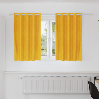 Zasłony zaciemniające 2 pcs Musztardowy Żółty 140 x 140 cm
