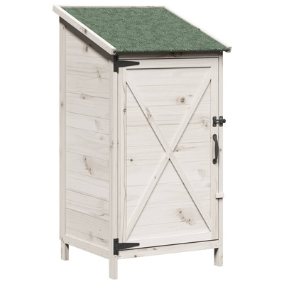 Shed ogrodowy Biały 59,5 x 56 x 113,5 cm Drewno Świerkowe