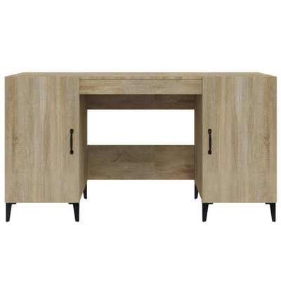 vidaXL Biurko, dąb sonoma, 140x50x75 cm, materiał drewnopochodny wariant 5