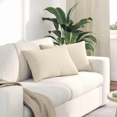 Poduszki na sofę 2 pcs Beżowy 60 x 40 cm tkanina
