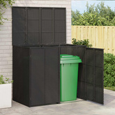 Pojemnik na śmieci 2 pcs Czarny 130 x 80 x 115 cm Polietylen