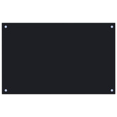 Panel ochronny do kuchni, czarny, 80x50 cm, szkło hartowane
