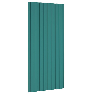 Panel dachowy 36 pcs zielony 100 x 45 cm Stal galwanizowana