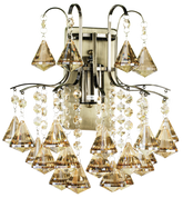 Lampa ścienna kinkiet kryształowy MONTE CARLO 1x60W E27 złoty