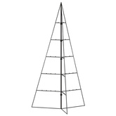 vidaXL Metalowa choinka świąteczna, do ozdobienia, czarna, 100 cm