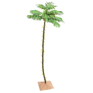 Palma z oświetleniem, 136 ciepłych białych LED, 220 cm