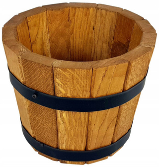 Duża donica ogrodowa doniczka drewniana  szerokość 20 cm wysokość 15 cm