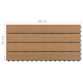 Płytka Tarasowa 6 pcs Brązowy 60 x 30 cm