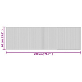 vidaXL Dywan prostokątny, brązowy, 60x200 cm, bambusowy