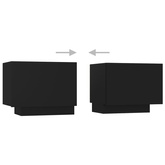 vidaXL Szafka pod TV z oświetleniem LED, czarna, 300x35x40 cm
