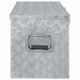 Aluminiowa skrzynia, 110,5 x 38,5 x 40 cm, srebrna