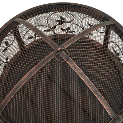 vidaXL Rustykalne palenisko z pogrzebaczem, 67,5 cm, XXL, stal