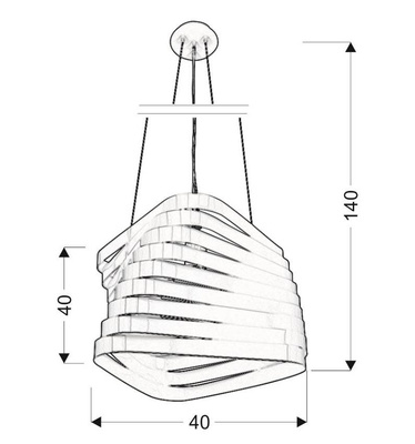 Lampa sufitowa 1X60W E27 wisząca biała BIZO 31-21581