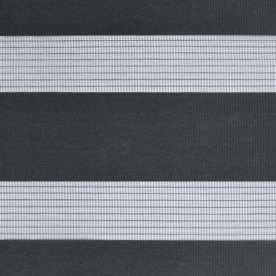 Roleta zebra, czarna, szerokość tkaniny 55,9 cm, poliester