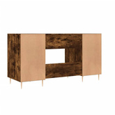 vidaXL Biurko, przydymiony dąb, 140x50x75 cm, materiał drewnopochodny wariant 4