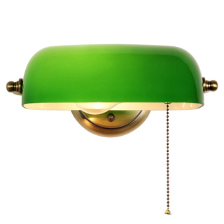 Kinkiet Abigali Bankierka E27 vintage zielony