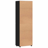 Highboard FLORIN 60 x 35 x 182 cm Czarny Drewno inżynieryjne
