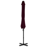 vidaXL Parasol wiszący z aluminiowym słupkiem, czerwony, 300 cm