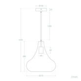Lampa Wisząca Szklana Klasyczna Abruzzo Pico E27