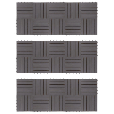 Płytka Tarasowa 30 pcs Szary 30 x 30 cm Drewno Akacjowe